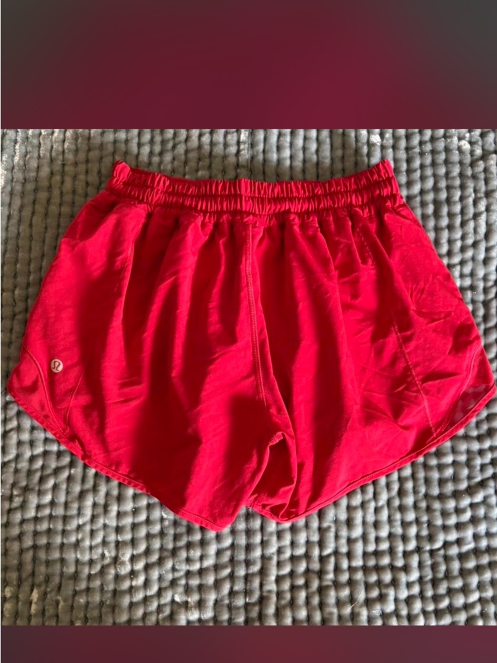 lululemon athletica Red Scuba Crewneck Tee and Shorts Set - Picture 3 of 6